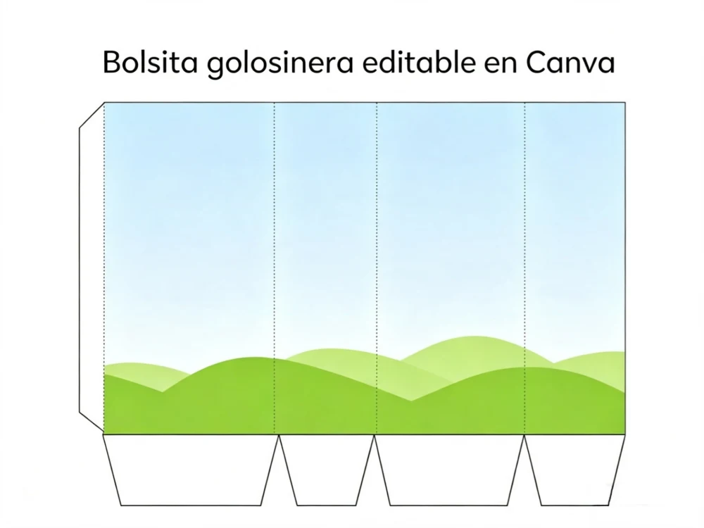 Bolsita golosinera editable en canva
